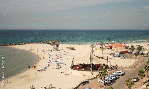 beaches of Netanya Israel photo