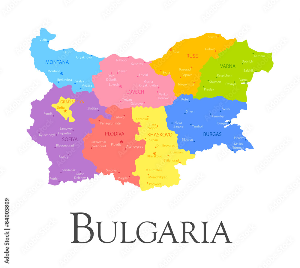 Bulgaria regional map