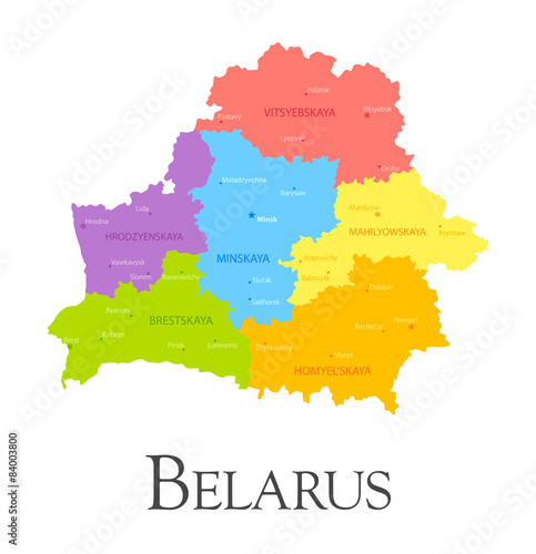 Belarus regional map