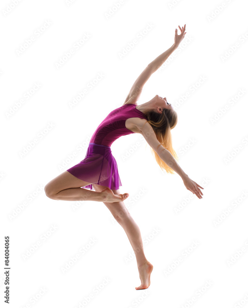 Obraz premium young attractive flexible female dancer