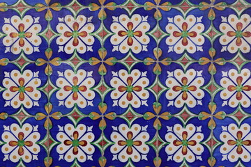 Fotobehang Marokkaanse tegels patronen Azulejo tegels uit Lissabon  © Hagen411