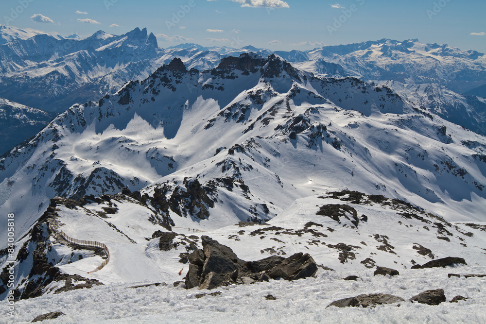 Obraz premium Maurienne Savoie France Alpes Orelle Val Thorens