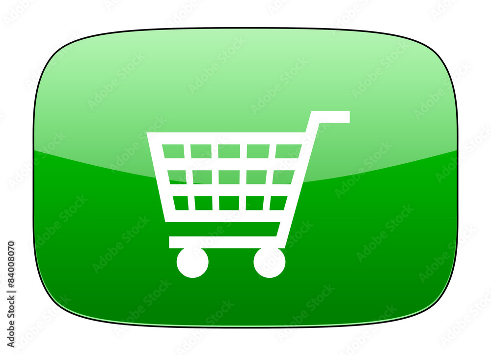 cart green icon shop sign cart green icon shop sign