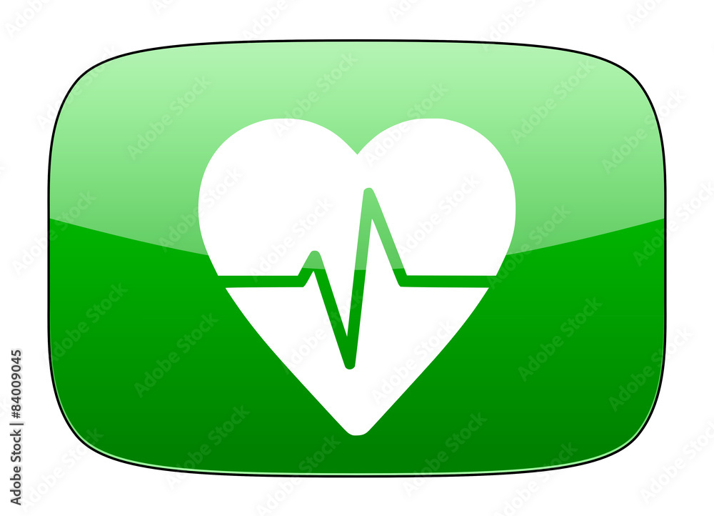 pulse green icon heart rate sign pulse green icon heart rate sign