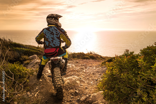 Cuadro en lienzo Enduro bike rider