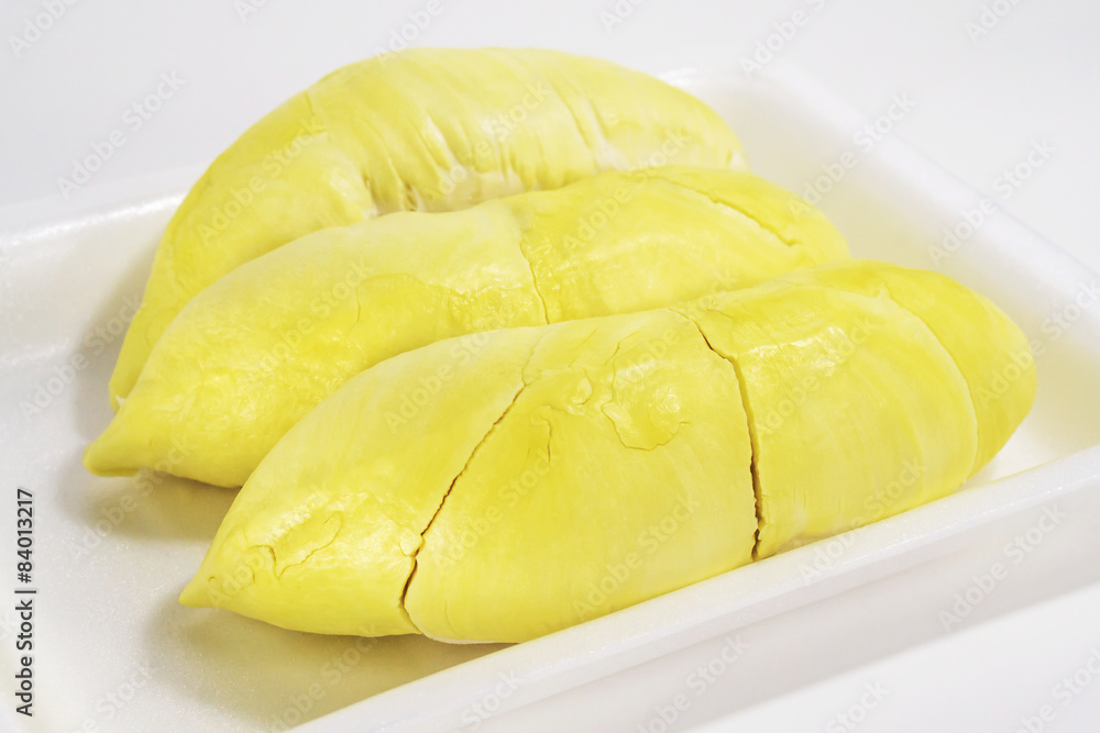 Close up of peeled the durian : King of fruit Close up of peeled the durian : King of fruit