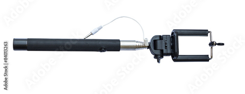 selfie stick mono pod on white background