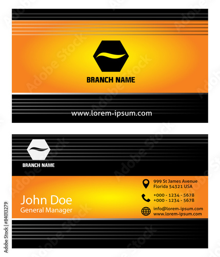 Company business card vector
