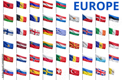Europe - All Countries Flags