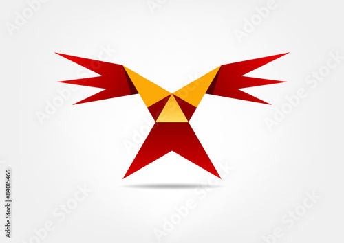  flying triangle success logo design