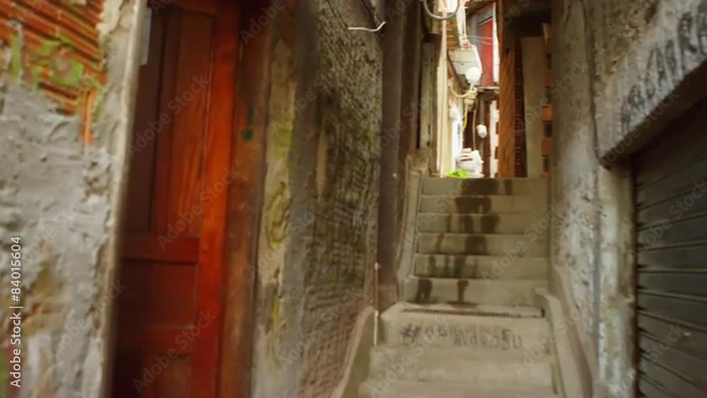 Shot of a stairway, on a city slum Shot of a stairway, on a city slum