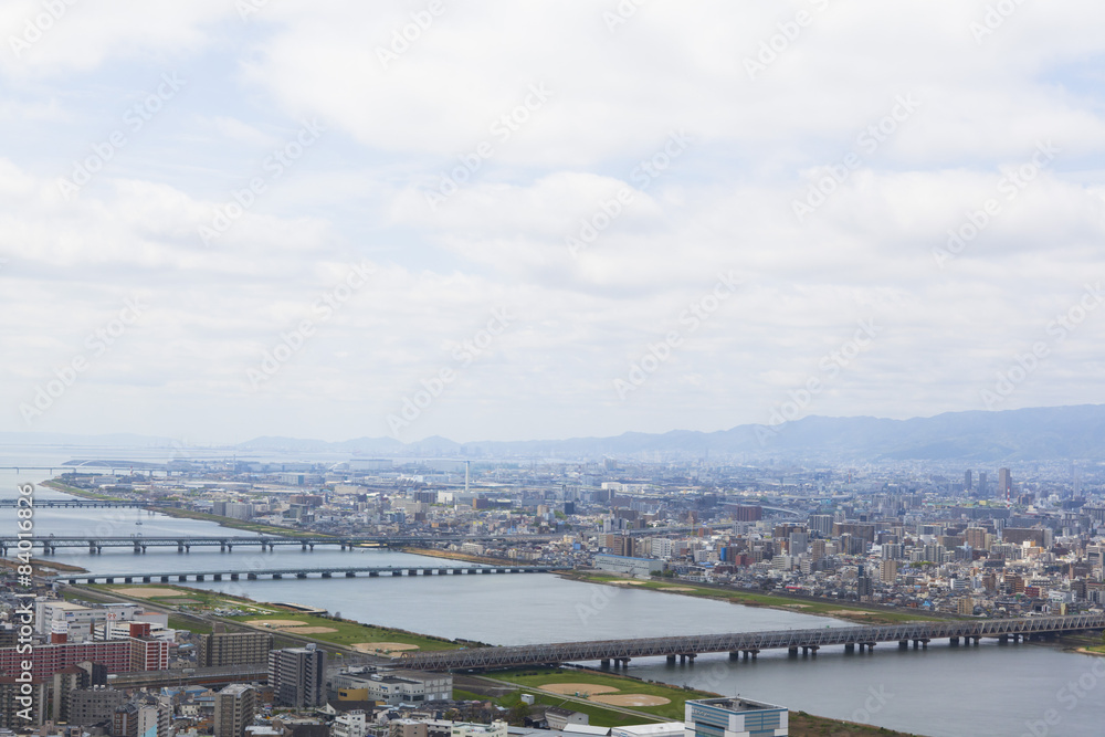 view of Osaka city