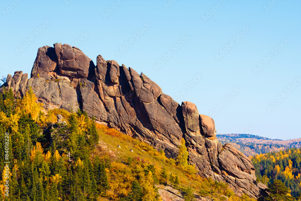 Autumn landscape of the mountain