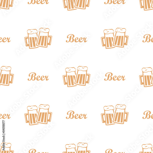beer mug seamless pattern