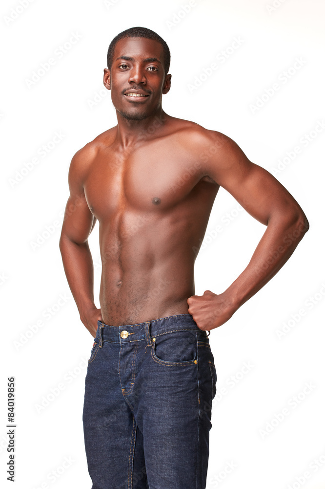 portrait of handsome young black african smiling man portrait of handsome young black african smiling man