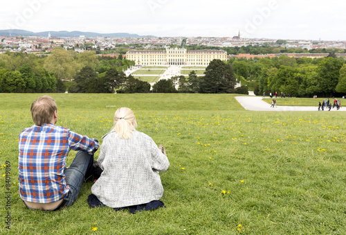 Schonbrunn Palace couple photo