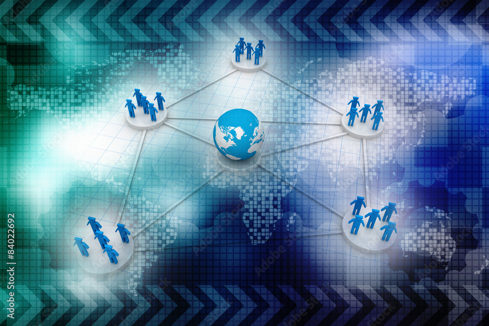Fototapeta premium business network concept
