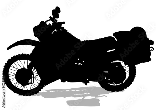 Old retro bike on white background