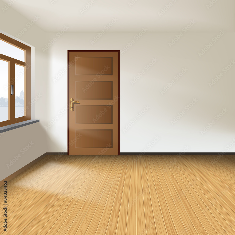 Fototapeta premium White empty room