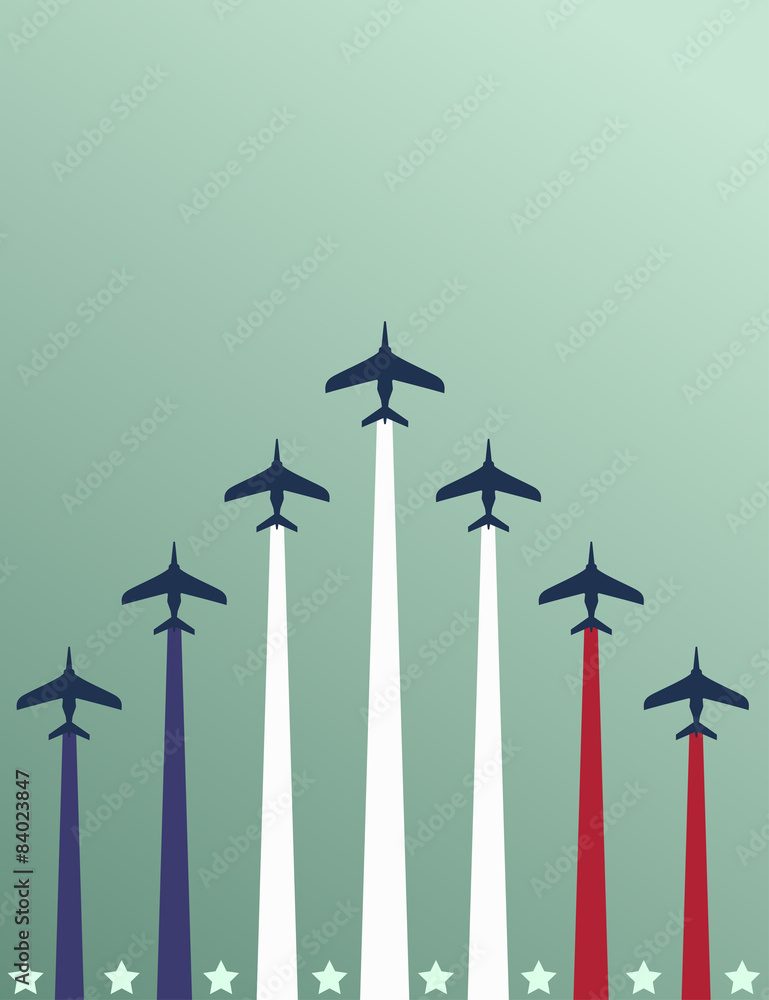 USA themed airplanes flyer