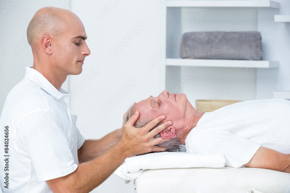 Fototapeta premium Man receiving head massage