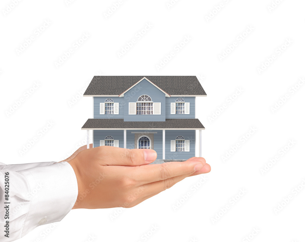 holding house representing home ownership holding house representing home ownership