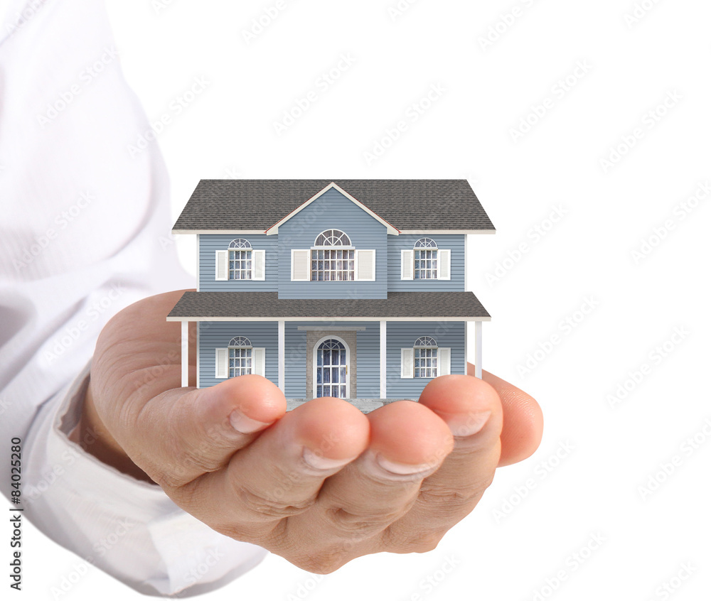 holding house representing home ownership holding house representing home ownership