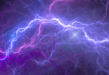 Blue and purple electric lighting