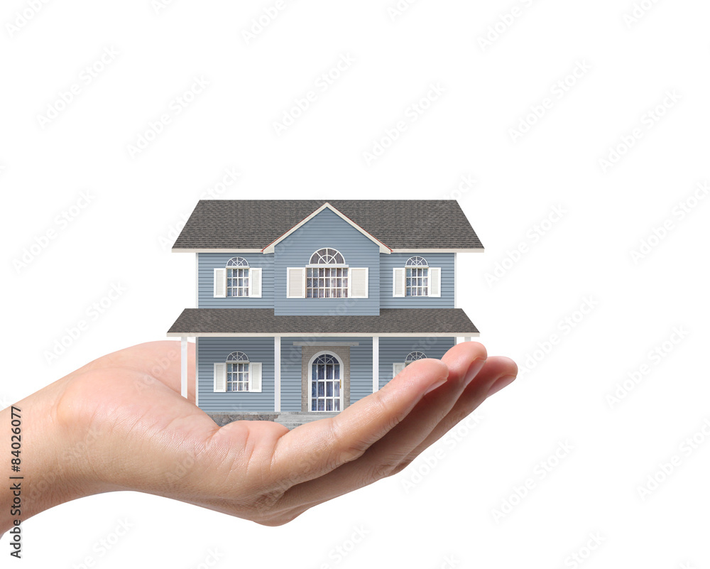 holding house representing home ownership holding house representing home ownership