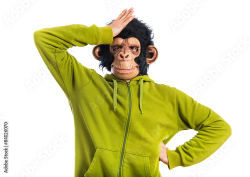 Monkey man having doubts photo