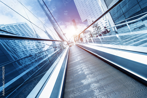 fast escalator and sunbeam