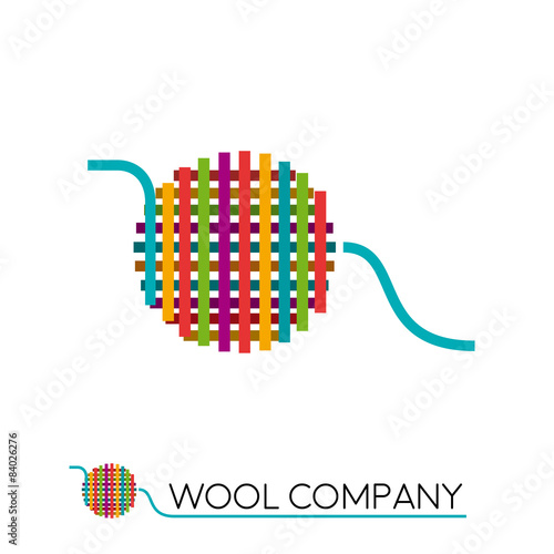 Vector logo ball of yarn