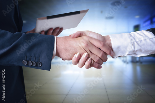 Erfolg im Business Handshake photo