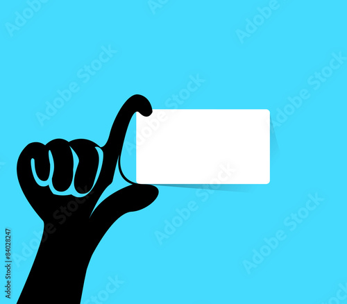 Vector design hand hold business card.