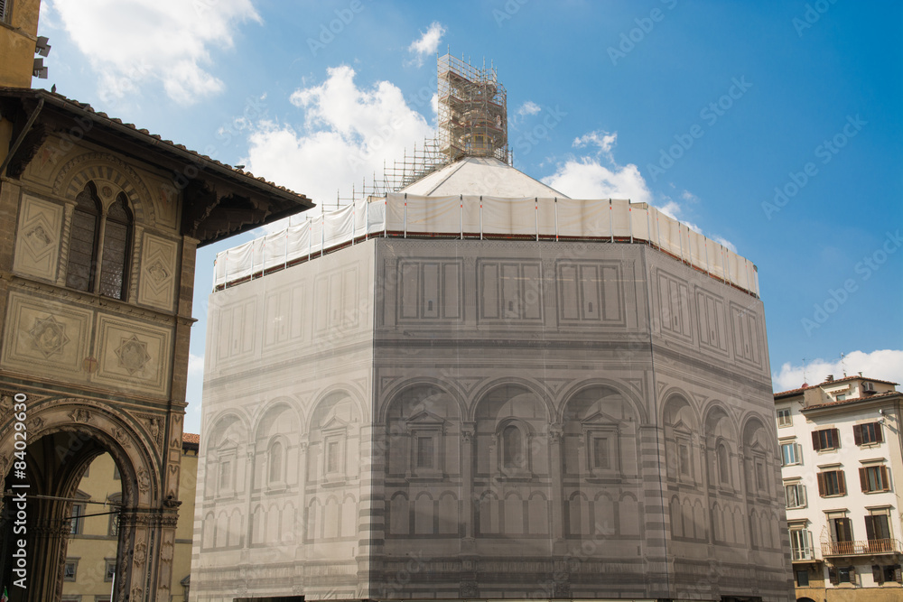 Fototapeta premium Restauro di monumenti di Firenze, Toscana, Italia