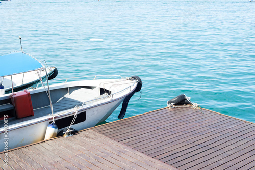 boat park on the dock