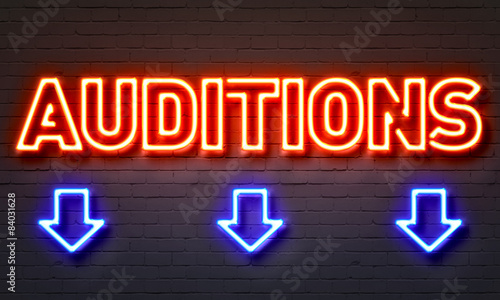 Auditions neon sign photo
