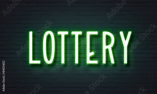 Lottery neon sign
