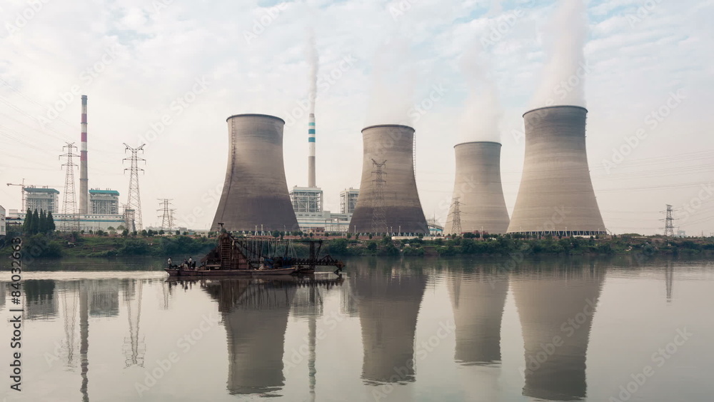thermal power plant ,time lapse thermal power plant ,time lapse
