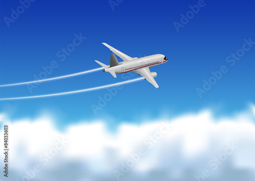 airplane in the sky