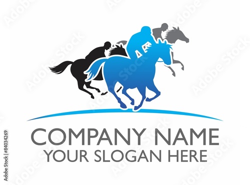 blue horserace image vector