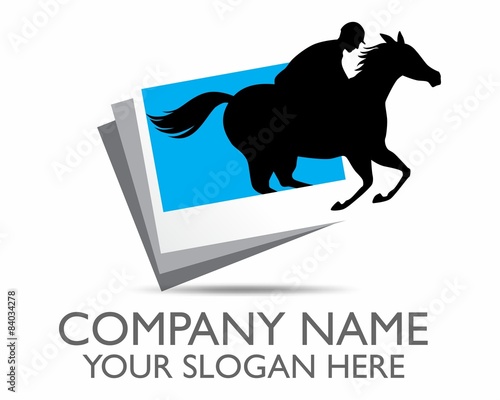 blue horserace image vector