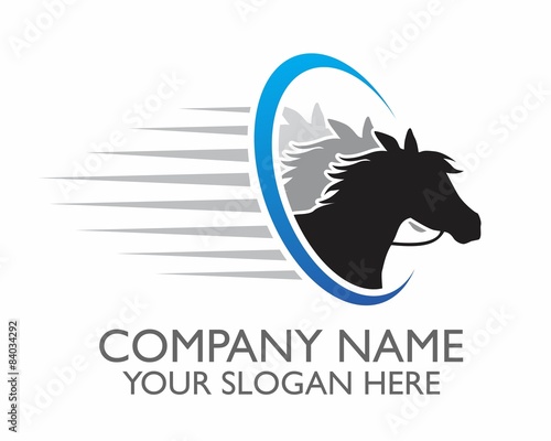 blue horserace image vector