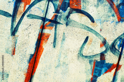 Abstract colorful graffiti fragment