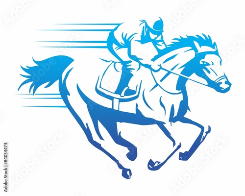 Fotografia blue horserace image vector