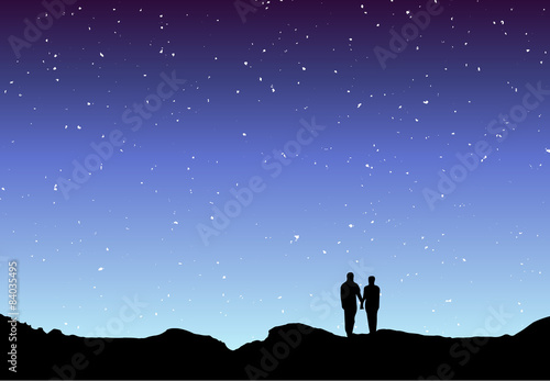 Couple silhouette twilight 2