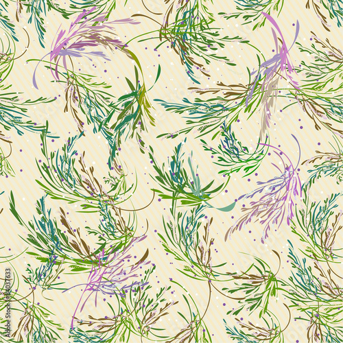 Seamless pattern with lavender. Vintage style