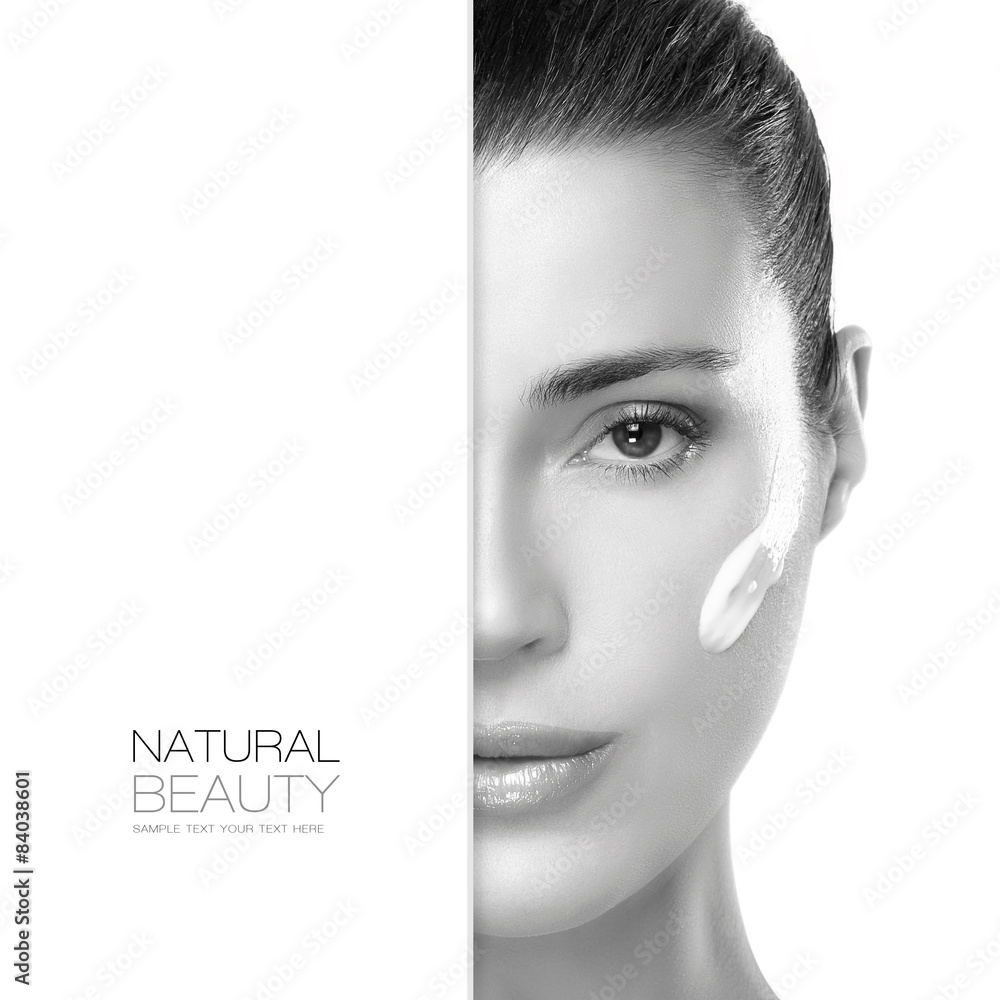 Fototapeta premium Spa Girl. Beauty and Skincare concept. Template Design