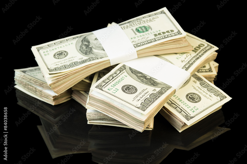 Stack of dollar bills