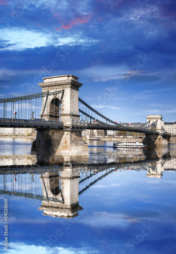 Chain Bridge in Budapest  capital city of Hungary